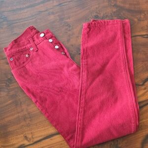 Levi's Women's Bold Red Straight Leg Jeans 🔥TRUE VINTAGE 90'S🔥
